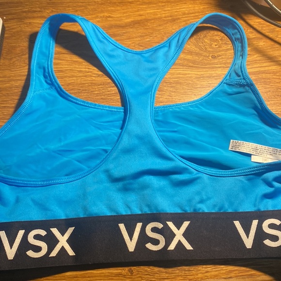 VSX SPORT BLUE NO PADDING SPORTS BRA - Picture 2 of 3